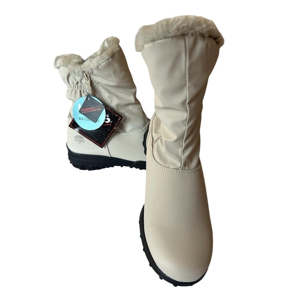 NWT Totes Waterproof Tan Furlined Boots Size 11